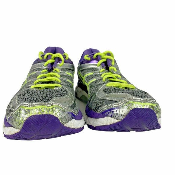 Asics Gel Kayano 21 Athletic Running Shoe Gray Purple Green Womens Size 9 1/2 - Picture 3 of 11